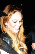 LINDSAY LOHAN Leaves Watch What Happens Live in New York