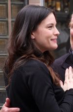 LIV TYLER on the Set of The High Road at the Square Diner in New York