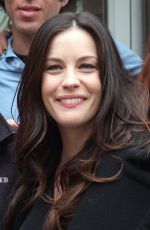 LIV TYLER on the Set of The High Road at the Square Diner in New York