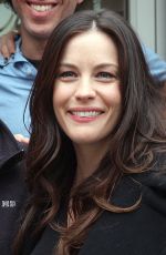 LIV TYLER on the Set of The High Road at the Square Diner in New York