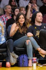 LUCY HALE at LA Lakers Game in Los Angeles