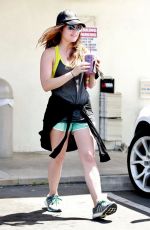 LUCY HALE in Shorts Out and About in Studio City