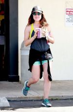 LUCY HALE in Shorts Out and About in Studio City