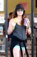 LUCY HALE in Shorts Out and About in Studio City