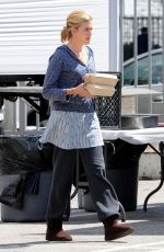 MAGGIE GRAC on the Set of Taken 3 in Los Angeles