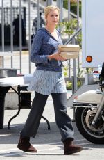 MAGGIE GRAC on the Set of Taken 3 in Los Angeles