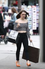 MAISIE WILLIAMS and SOPHIE TURNER Out Shopping in Paris