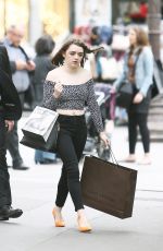 MAISIE WILLIAMS and SOPHIE TURNER Out Shopping in Paris