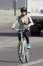 MARGOT ROBBIE Riding a Bike Out in London