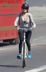 MARGOT ROBBIE Riding a Bike Out in London