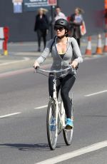 MARGOT ROBBIE Riding a Bike Out in London