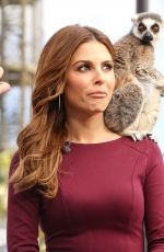 MARIA MENOUNOS on the Set of Extra in Los Angeles