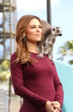 MARIA MENOUNOS on the Set of Extra in Los Angeles