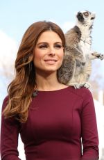 MARIA MENOUNOS on the Set of Extra in Los Angeles