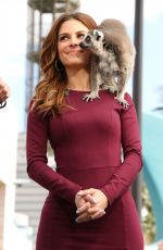 MARIA MENOUNOS on the Set of Extra in Los Angeles