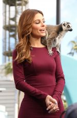 MARIA MENOUNOS on the Set of Extra in Los Angeles