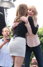 MARIA MENOUNOS on the Set of Extra in Universal City 2204