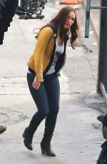 MEGAN FOX on the Set of Teenage Mutant Ninja Turtles in Los Angeles