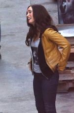 MEGAN FOX on the Set of Teenage Mutant Ninja Turtles in Los Angeles