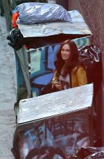 MEGAN FOX on the Set of Teenage Mutant Ninja Turtles in Los Angeles