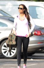 MELANIE SYKES Heading to a Gym in London