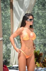 MICHELLE LEWIN in Bikini at a Pool in Miami