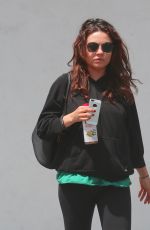 MILA KUNIS in Leggings Leaves Gym in Los Angeles