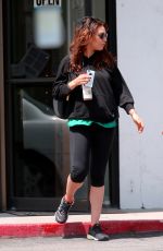 MILA KUNIS in Leggings Leaves Gym in Los Angeles