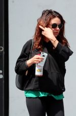 MILA KUNIS in Leggings Leaves Gym in Los Angeles