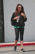 MILA KUNIS in Leggings Leaves Gym in Los Angeles