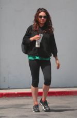 MILA KUNIS in Leggings Leaves Gym in Los Angeles