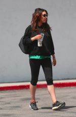 MILA KUNIS in Leggings Leaves Gym in Los Angeles