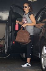 MINKA KELLY Heading to a Frined in Los Angeles