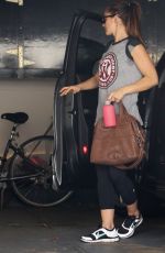 MINKA KELLY Heading to a Frined in Los Angeles