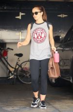 MINKA KELLY Heading to a Frined in Los Angeles