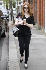NICOLA ROBERTS Leaves a Recording Studio in London