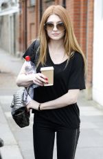 NICOLA ROBERTS Leaves a Recording Studio in London