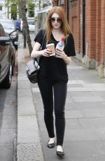 NICOLA ROBERTS Leaves a Recording Studio in London