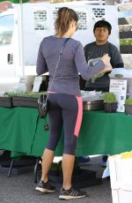 NIKKI REED in Tights at Farmers Market in Studio City
