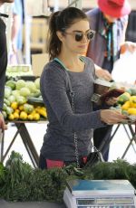 NIKKI REED in Tights at Farmers Market in Studio City