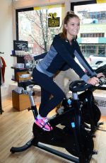 NINA AGDAL at Ride for Charity Benefit in New York