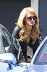 PARIS HILTON at a Hair Salon