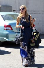 PARIS HILTON Heading to Pilate Class in Los Angeles