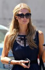 PARIS HILTON Heading to Pilate Class in Los Angeles