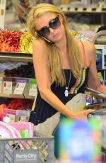 PARIS HILTON Shopping at a Store in Los Angeles