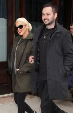 Pregnant CHRISTINA AGUILERA and Matthew Rutler Out in New York