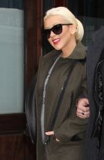 Pregnant CHRISTINA AGUILERA and Matthew Rutler Out in New York