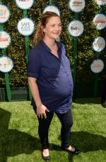 Pregnant DREW BARRYMORE at Safe Kids Day in West Hollywood 
