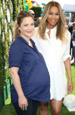 Pregnant DREW BARRYMORE at Safe Kids Day in West Hollywood 