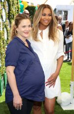 Pregnant DREW BARRYMORE at Safe Kids Day in West Hollywood 